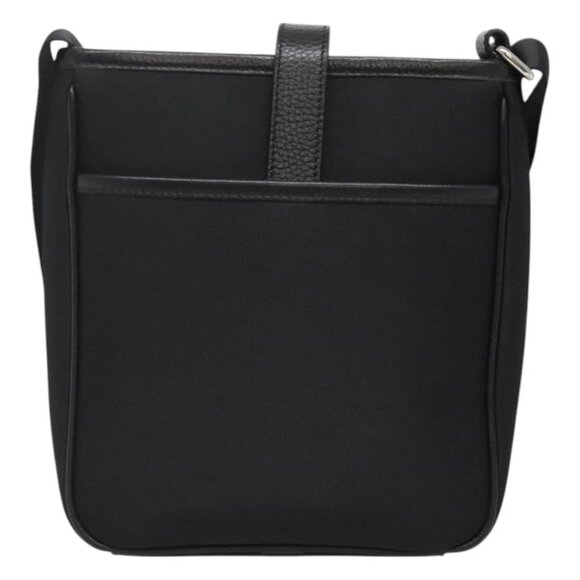 BURBERRY Shoulder Bag Nylon Black Silver Auth sw747 - Picture 4 of 14